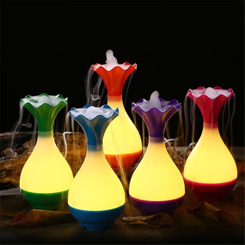 Usb Air Humidifier Ultrasonic Essential Oil Diffuser With Led Light And Purifier Features For Refreshing Atmosphere