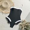 Patchwork Color Swimuit One Piece Women Slim Surfing Sport Swimwear Female Bathers Bathing Swimming Swim Suit Beachwear