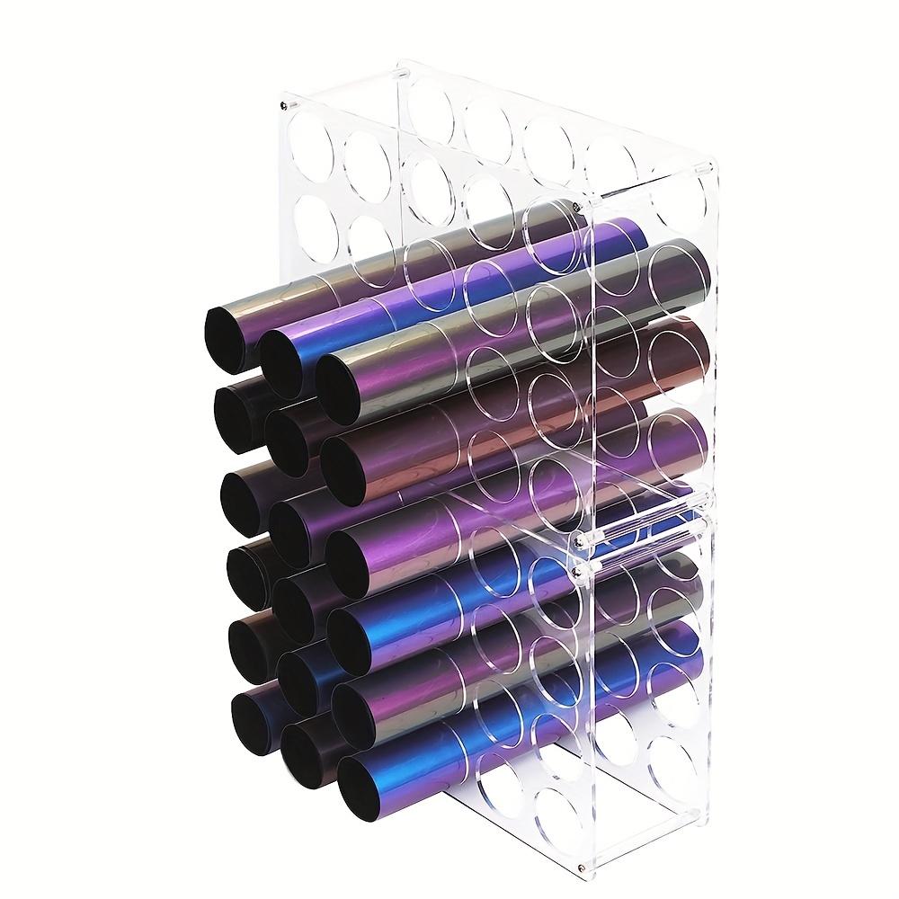 

1pcs Acrylic Vinyl Roll Storage Rack 25-Holes Organizer for Craft Room Scrapbooking Supplies Vinyl Roll Holder слоновая кость