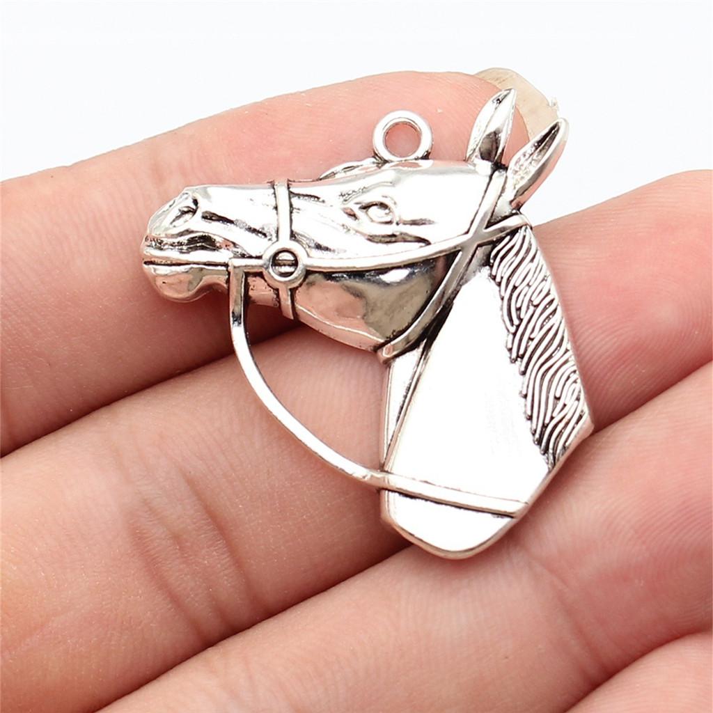 Cavallo Pegaso Creatura Mitica Ciondolo Bronzo Antico Lega di Zinco Materiali per Gioielli Pendenti per Collane