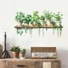 Green Plants Leaves Wall Decals Hanging Vine Wall Stickers Removable Peel And Stick Wall Art Murals for Kids Bedroom TV Background Home Decor