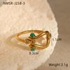 GEMCHIC Women's Stackable Geometric Rings Set, Adjustable 18K Gold Plated Stainless Steel Statement Knuckle Jewelry