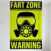 Fart Zone Warning Metal Tin Sign, Vintage Distressed Gas Mask Humor Sign for Bar Club Cafe Man Cave Home Decor, Funny Safety Haz