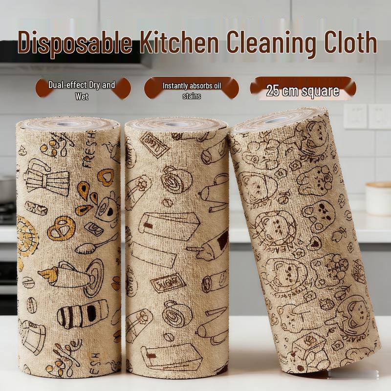 Weekly Disposable Tear-Off Ultra-Fine Fiber Rags - No-Shed Kitchen & Car Cleaning Towels
