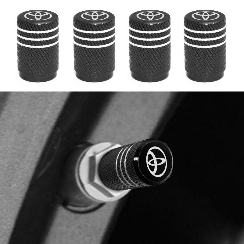 keychain For Toyota Hilux Crown TRD Car Wheel Tire Valve Caps Camry Supra Corolla Yaris Prado Prius Air Stem Covers Auto Acc