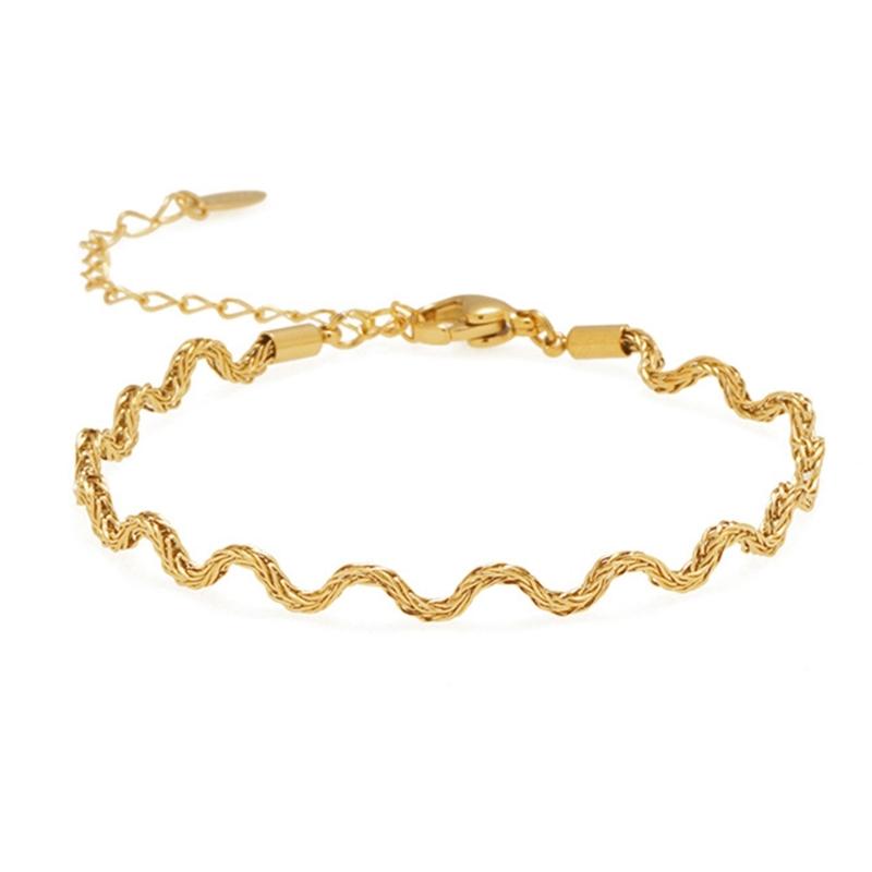 

Modern Minimalist Adjustable Chain Bracelet Portable Sturdy Titaniums Steel Jewelry for Women Waterproof Designs