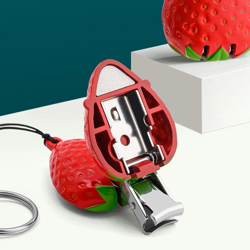 Nail Clippers Fruits Strawberries Nail Clippers Folding Nail Clippers High End Nail Clippers Portable Manicure Tools Key Fob Toe