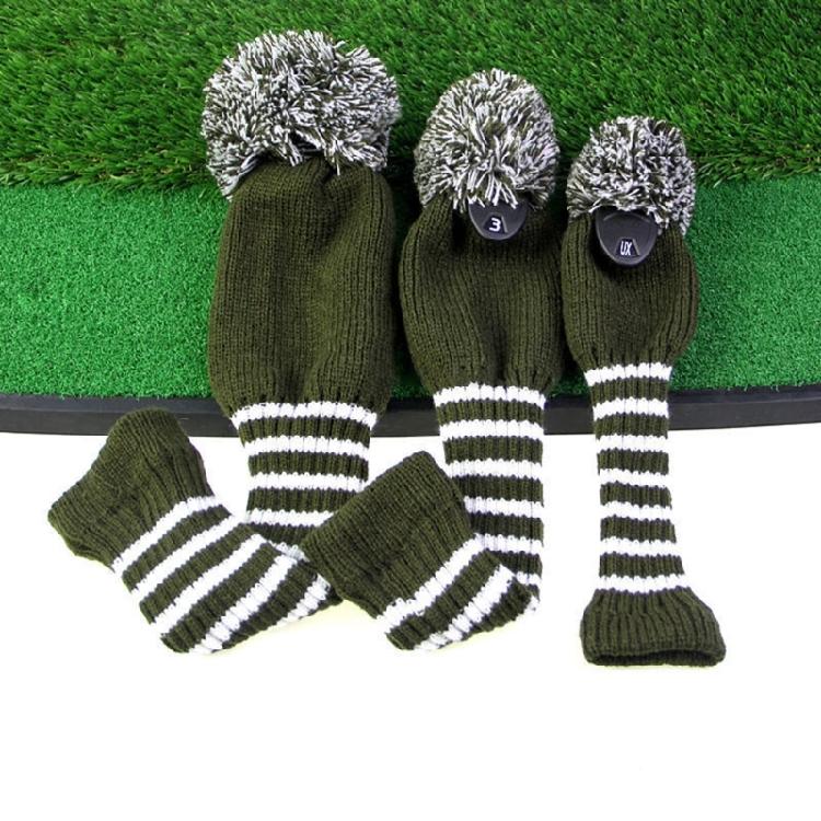 3pcs Protective Golf Club Headcover Soft Durability Universals Golf Club Cover for Drivers Soft Inner Lining
