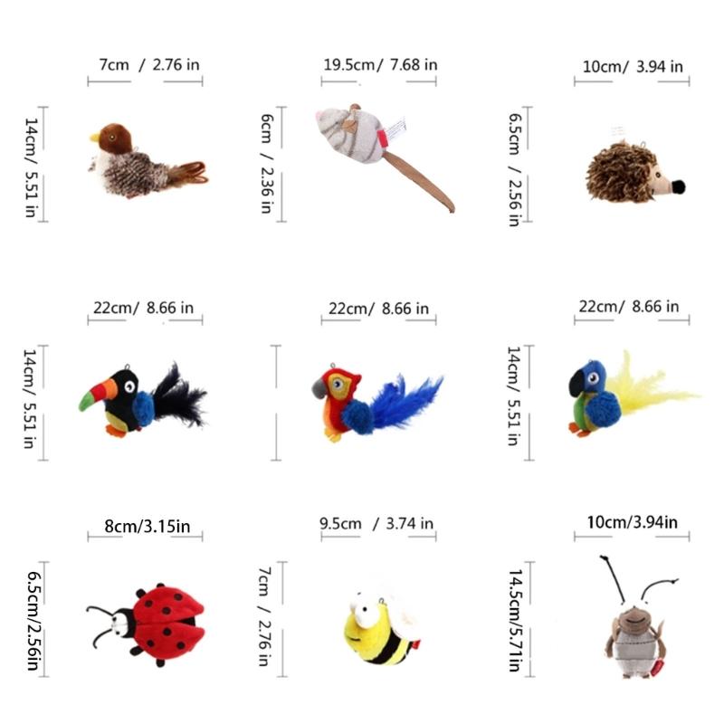 Figurine Artificial Automatic Chirping Bird Toy Battery Powerful Kid Children Toy for Indoor Felines Friend