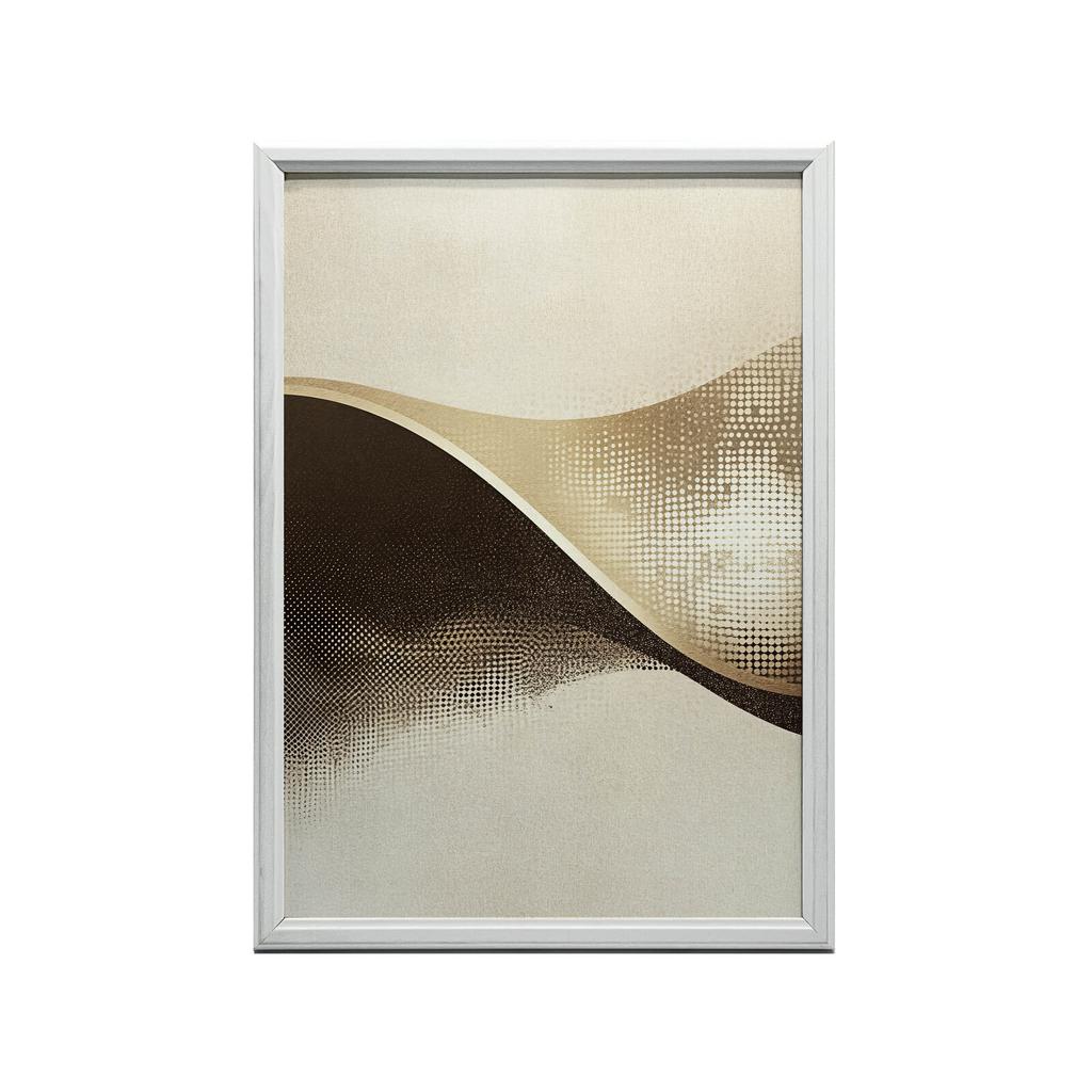 Wave of Dots - Abstract Poster Wave of Dots - Abstract Poster, 70X100 Cm, Black Aluminum Frame, 230 Gsm Matte Paper