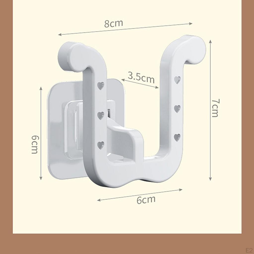 2 Pack Slipper Storage Rack Wall Mount U-Shaped Easy Assembly Accessories Multi-Purpose Entryway