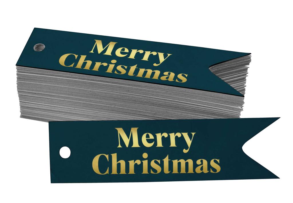 Inkdotpot Frohe Weihnachten Flaschenanhänger Echtgoldfolie Gastgeschenkanhänger Packung von