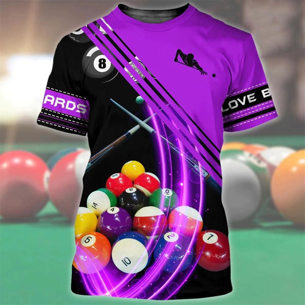 Kulečník Snooker Pivo 3D Tisk Tričko Móda Streetwear Muži Ženy O-Krk Trička Léto Oversized Harajuku Trička Unisex Topy