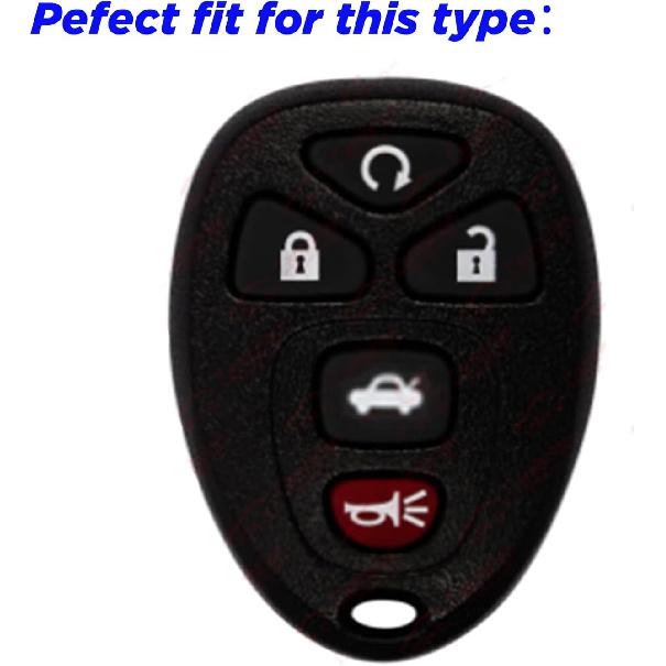 Key Fob Cover for Chevy GMC Hummer: 5 Buttons Key Fob Case Fit for Chevy Traverse Malibu Impala Limited Monte Carlo GMC Acadia Limited Denali Savana
