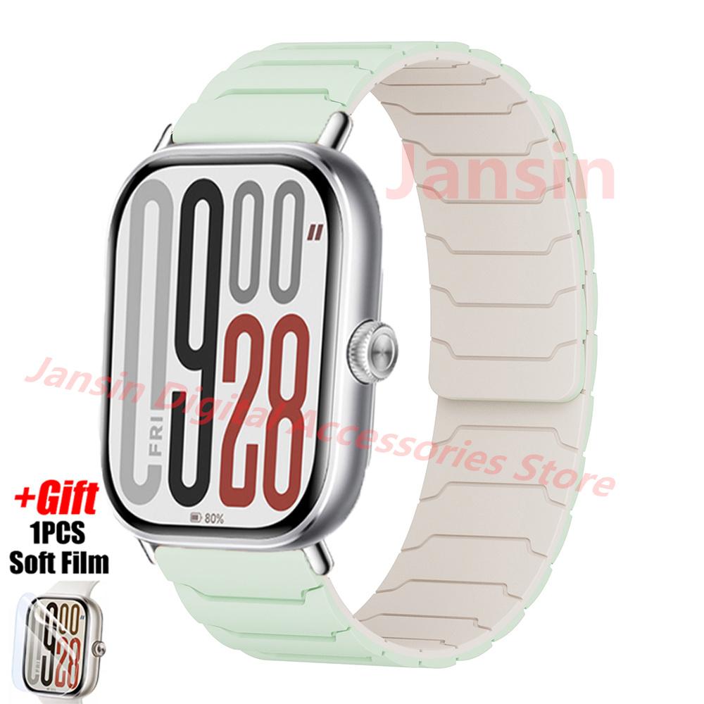 Magnetic Strap For Redmi Watch 5 4 Correa Business Bracelet For Mi Band 8/9 Pro Correa Soft Protector Film Replaceable Accessory