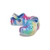 Crocs Classic Lined Comfortable Tie-Dye Pattern Wood Bottom Simple Sandals Kids Sandals Pink Blue 206683-4SO