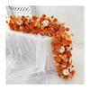 Uflower 50-200cm Atficial Champagne Flower Row Runner Elegant Center Stage Background for Wedding Party Home Decoration