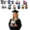 Plush Graduation Doll Soft Stuffed Animal Toy with Graduation Cap and Gown Holding Certificate Suitable for Collectors and Gift Giving