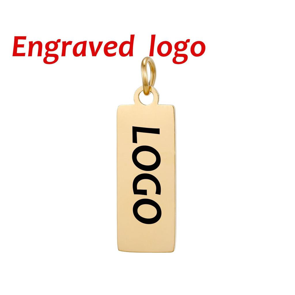 SUNIBI Gepersonaliseerde Logo Tags Roestvrijstalen Bedels voor Kettingen Armbanden 6 Maten om te Kiezen Sieraden