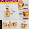 Brass Pipe Hex Nipple Fitting 1/8" 1/4" 3/8" 1/2" 3/4" 1" BSP Male Thread Quick Adapter Coupler Connector for Water Oil Gas