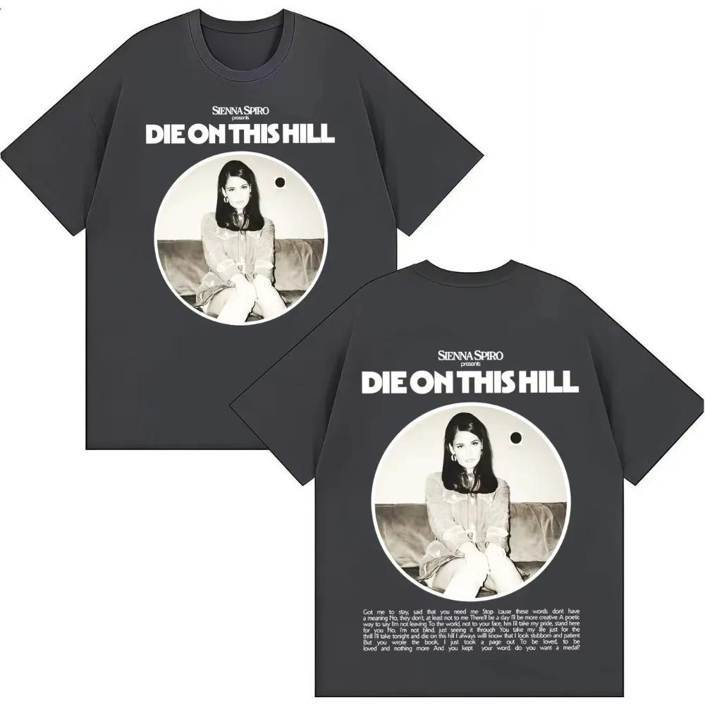 Hot Sale Sienna Spiro Hip Hop Double Sided Print Graphics Tshirt Unisexs Women Aesthetic Crewneck Short Sleeve Loose Tops Teenagers