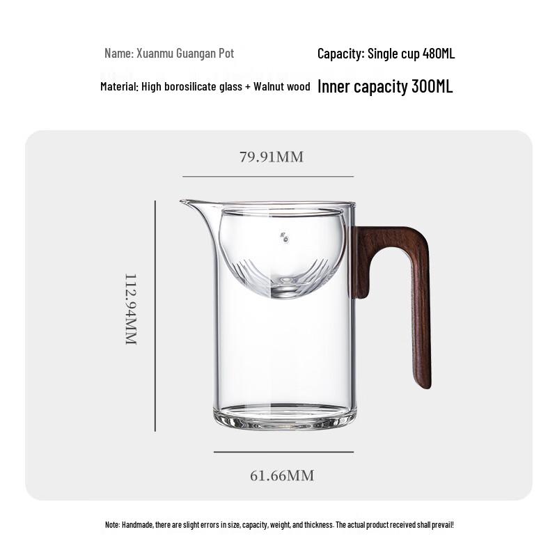 Borosilicate Glass Teapot with Integrated Infuser