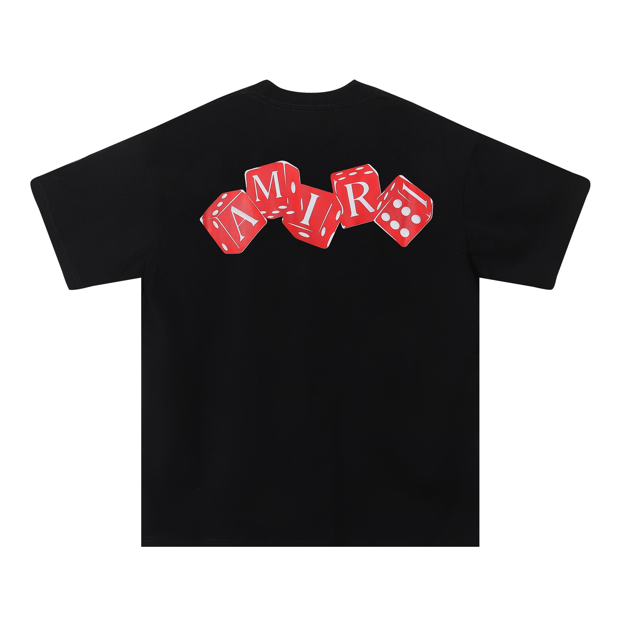 

734 Amiri 2025 Літо Нова Чоловіча та Жіноча Вільна Бавовняна Футболка Великого Розміру для Пари Друк кубиків з алфавітом L