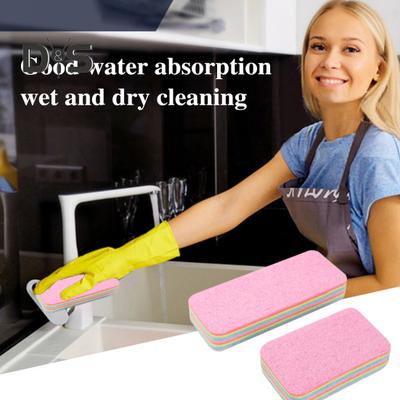 Microfiber Sponge Rag Scratch-Resistant 12-Layer Design Reusable Tearable Efficient Cleaning Rag Kitchen Tool