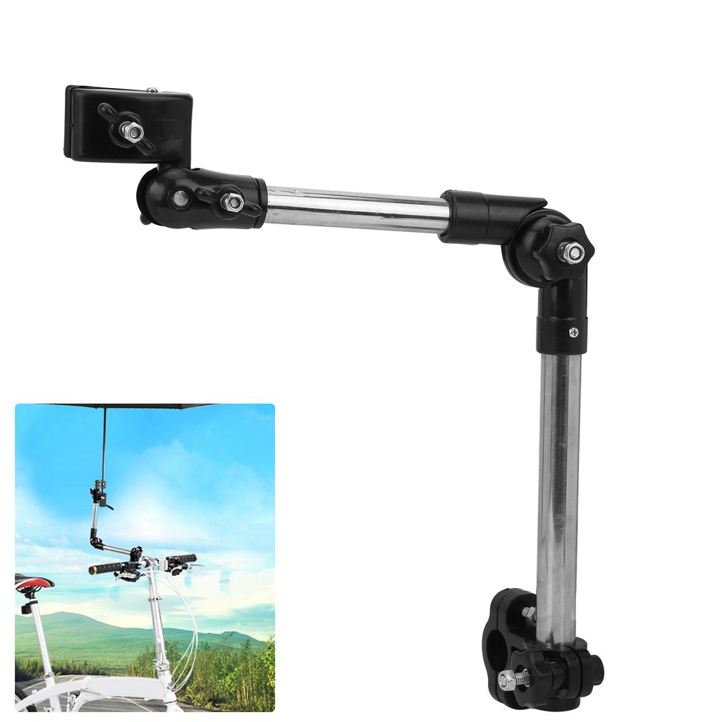 Foldable Bike Umbrella Mount Holder Height Adjustable Multifunction for Trolleys Wheelchairs