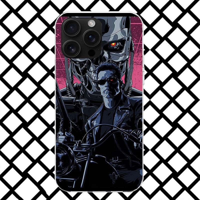 Arnold Schwarzenegger Terminator Pouzdro na telefon pro iPhone 17 Air 16 16E 15 14 Plus 13 Mini 12 11 Pro Max 7 8 + SE 2020 Měkký kryt F