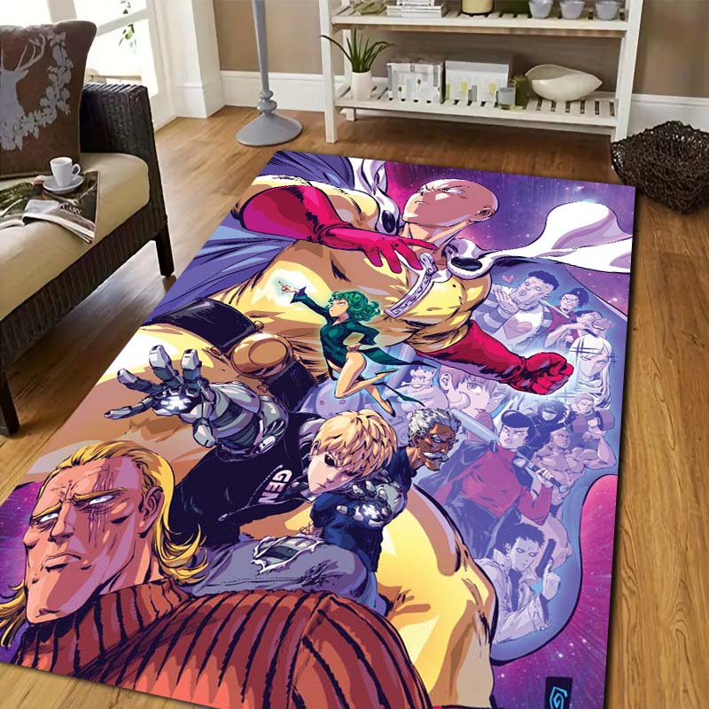 One Punch Man Saitama Cartoon Anime Printed Carpet Flannel Yoga Mat Living Room Bedroom Decoration Non slip Toilet Entrance rug