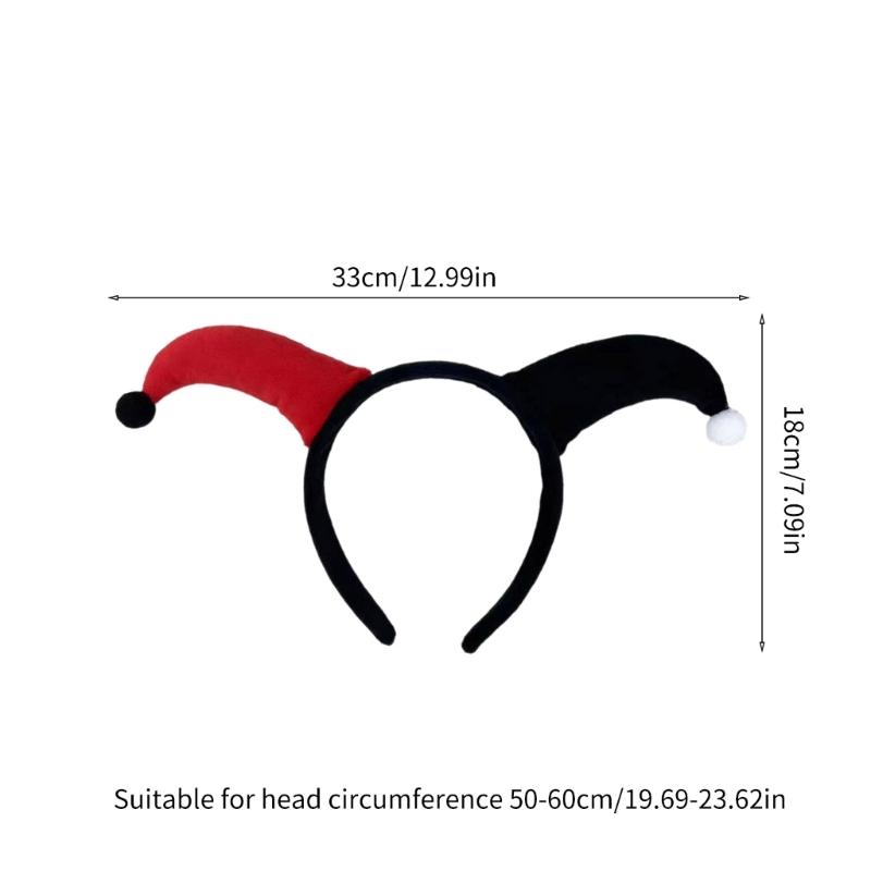 Girl Jester Headbands Festive Clown Horn Headwear Hairbands Fun Headwear