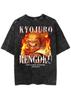 Demon Slayer Kyojuro Rengoku Anime T Shirt Men Women Cotton Short Sleeve Casual Tops Vintage Tee Streetwear Cosplay Fashion 2026