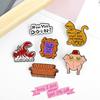 Amigos como você faz esmalte pino personalizado fedorento gato sofá lagosta peru broche lapela crachá clássico tv jóias presente para fãs