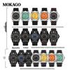Mokaga Men's High-End Waterproof Quartz Watch with Simple Calendar & Luminous Stripe Markers