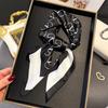 French light luxury chain small square scarf simulation silk printing silk scarf headscarf women's spring and summer scarf temperament scarf scarf new
