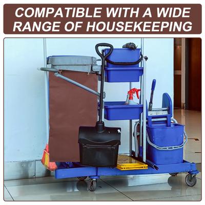 Large Capacity Cleaning Cart Bag Heavy Duty Canvas For Hotel Office Restaurant Janitorial Use Replacement Trolley Bag Utility