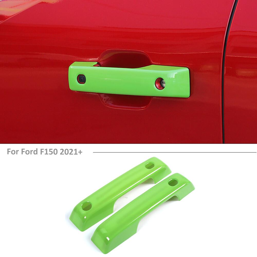 Light Green Exterior Door Handle Cover Trim Bezel For Ford F150 2021+ Accessory