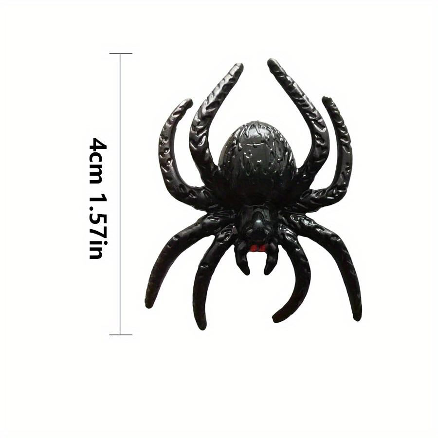 48pcs Realistic Plastic Spider Toys Halloween Prank Props Small Size Funny Halloween Decorations JXB