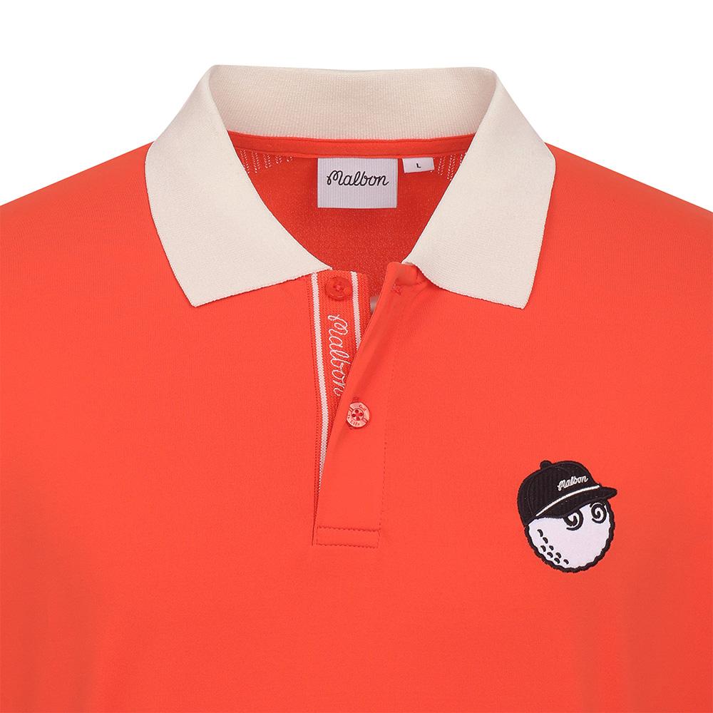 MALBON GOLF Knit Hybrid Polo Shirt Red (Man)