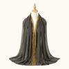 Soft Breathable Eid al-Fitr Hijab Chiffon Material Shawl Wrap Modest Covering Scarf  Arab Style