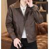 New Casual Motorcycle Men's Leather Jacket New Trendy Fashion Warm Autumn Leather Jacket