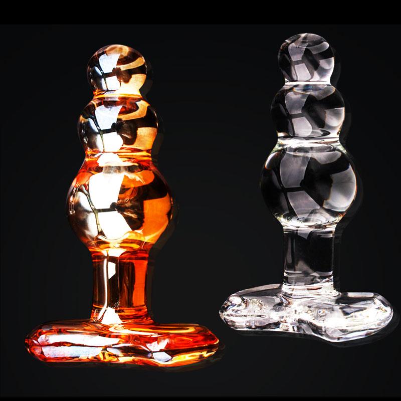 Experience Intense Anal Pleasure Beaded Glass Butt Plug Featuring T-Bar Bullet Masturbation Women Men LGBTQ+ Explore G-Spot Orga