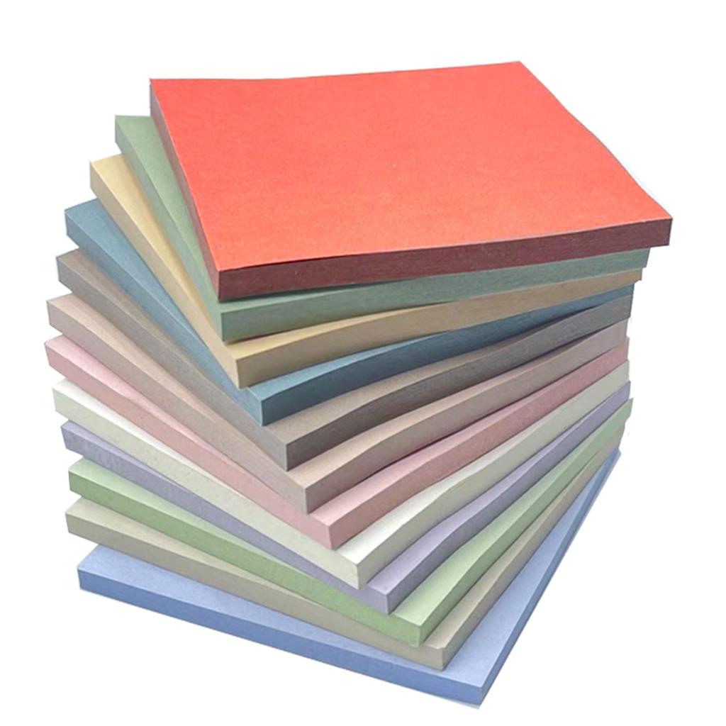 Colored Sticky Note Blank Sticky Note Pad 3x3Inch Pocket Memo Pad Self-ashesive Note Paper 50 Sheets/Pad