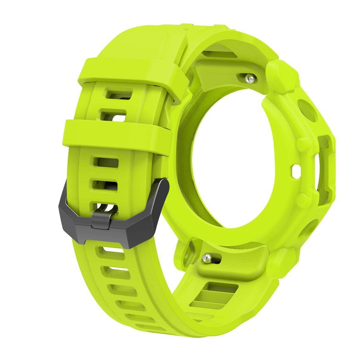 

Силиконовый ремешок + чехол для смарт-часов Huami Amazfit T-REX 3 Pro Ремешок для часов Браслет Наручный ремешок Чехол For T-rex 3pro 48mm лаймовый