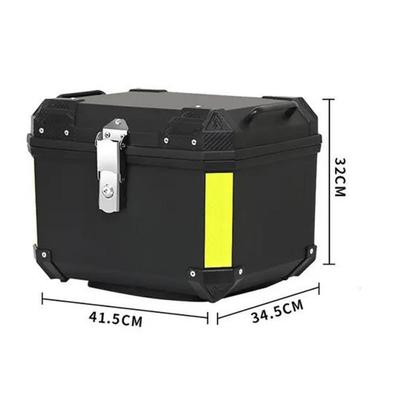 45L Motorcycle Top Case Motorbike Tail Box Trunk for Scooter With Base Backrest