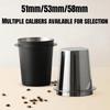 Espresso Powder Catch Cup Food Grade Stainless Steel Portable Coffee Dosing Cup 51mm 58mm Practical Coffee Bar Accessory
