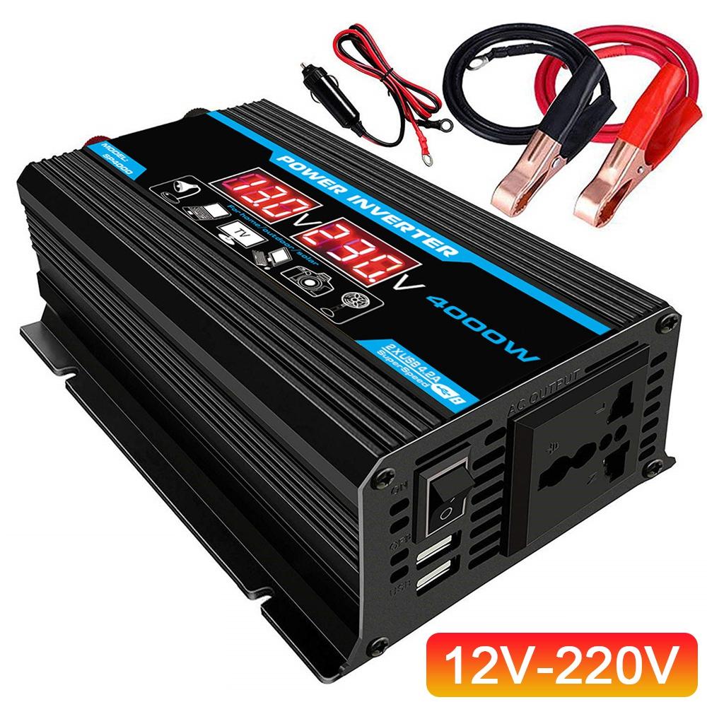 

Car Inverter 300W Car Power Inverter DC12V to 110V 220V AC Converter Auto Charger Converter Adapter Dual Voltage Display