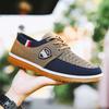 2025 Men's Breathable Canvas Lace-up Casual Shoes for Middle-aged and Elderly