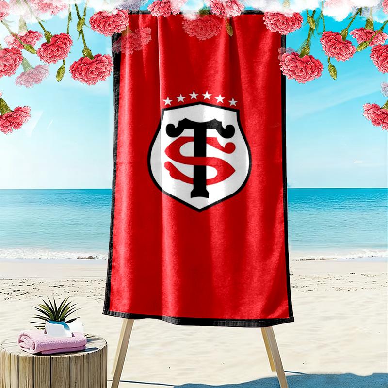 Asciugamano da Spiaggia Stampa Stade Toulousain, Asciugamano Grande Morbido Asciugatura Rapida per Spiaggia Campeggio Nuoto